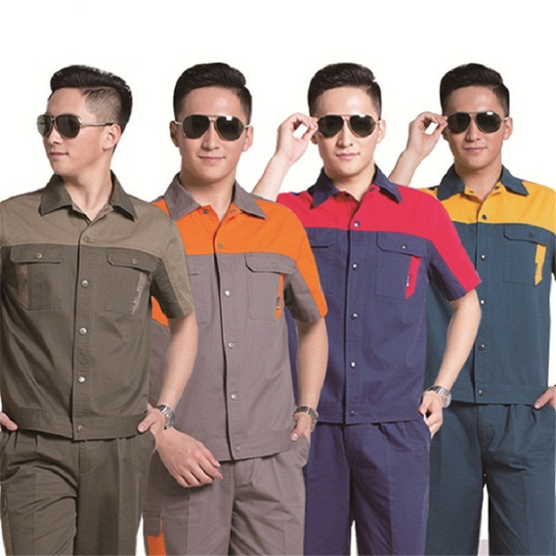 邦安夏季純棉工作服套裝 男汽修服維修勞保服長(cháng)短袖工服車間廠服 邦安夏季純棉工作服套裝 男汽修服維修勞保服長(cháng)短袖工服車間廠服